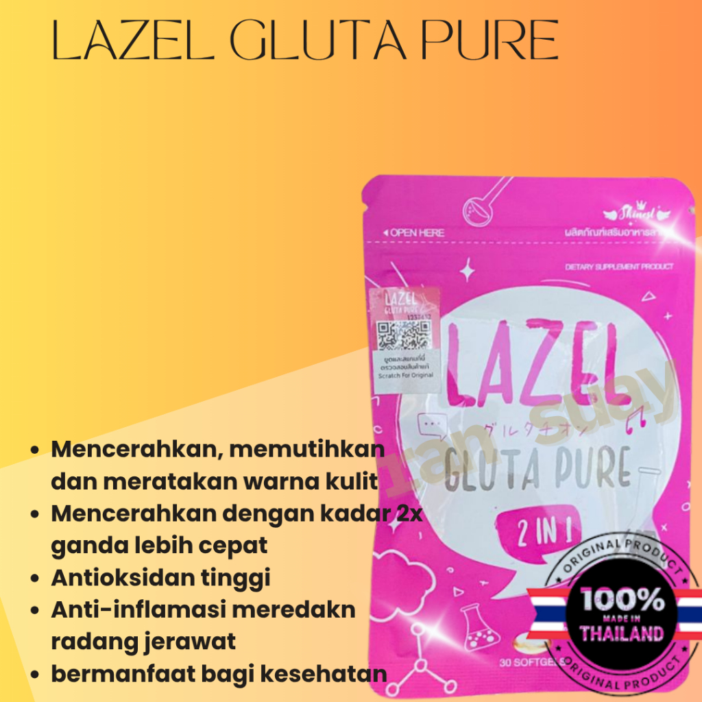 LAZEL GLUTA PURE ORIGINAL THAILAND