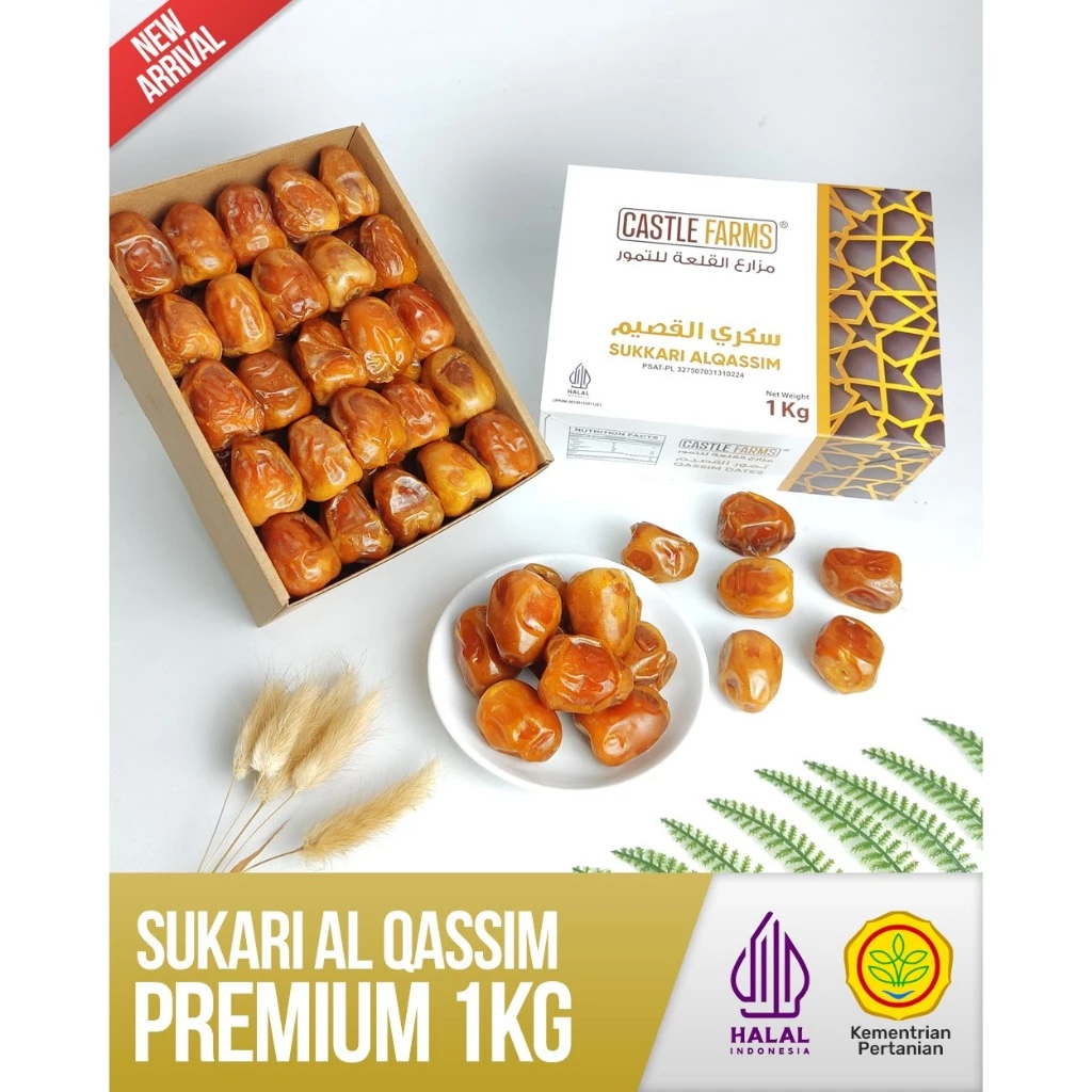 Castle Farms - Kurma Sukari 1 Kg / Qurma Sukkari 1kg Qorma Premium Asli Original