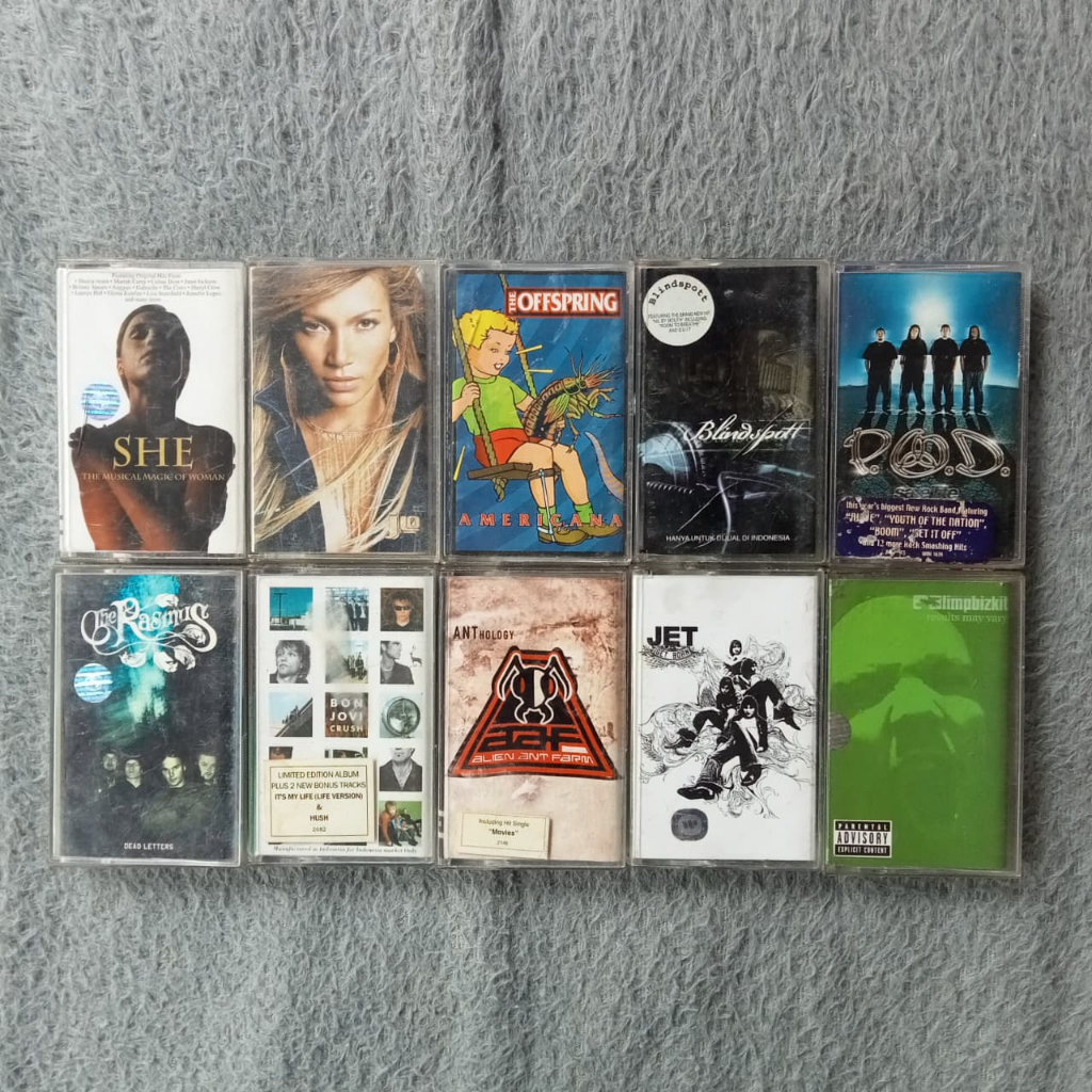 [USED ITEMS] Kaset Pita Original - Limp Bizkit - The Offspring - JET - Alien Ant Farm - The Rasmus -