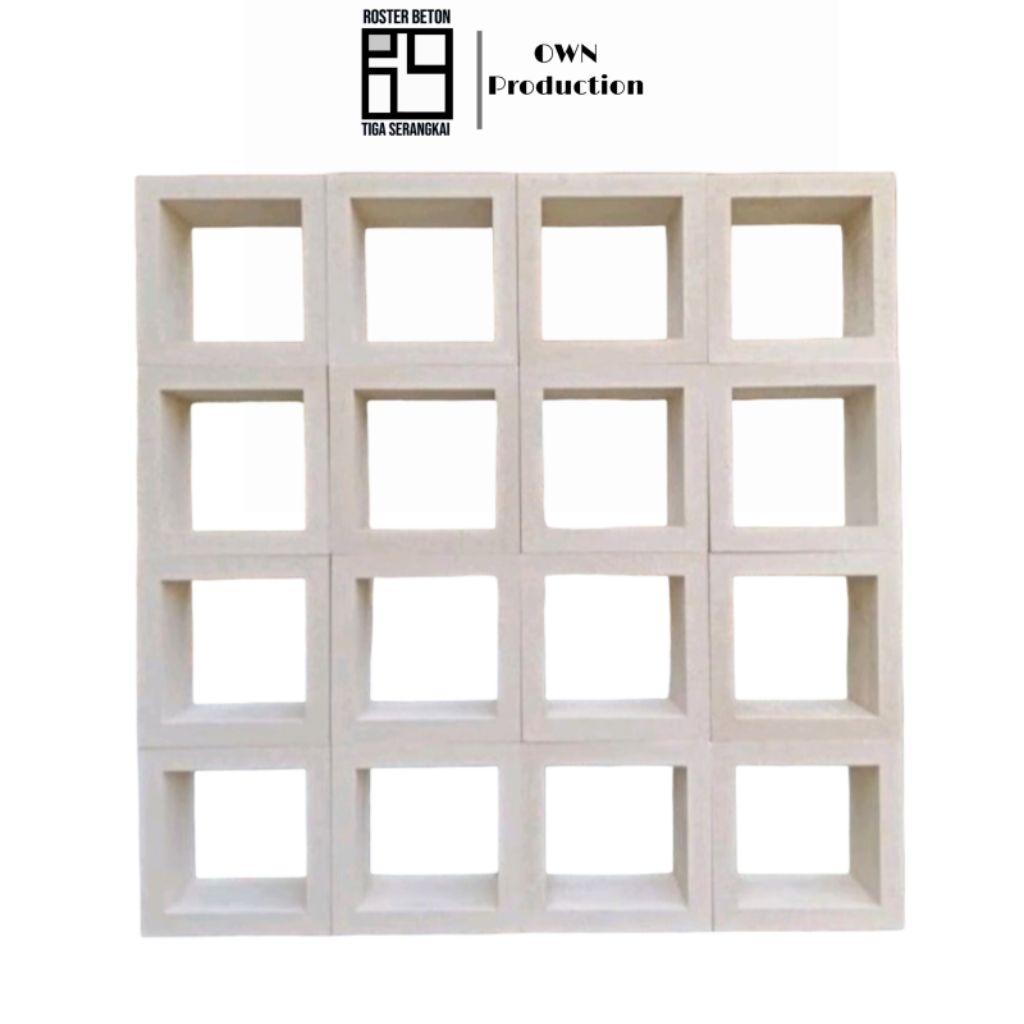 Roster beton / Loster beton minimalis modern motif kotak polos
