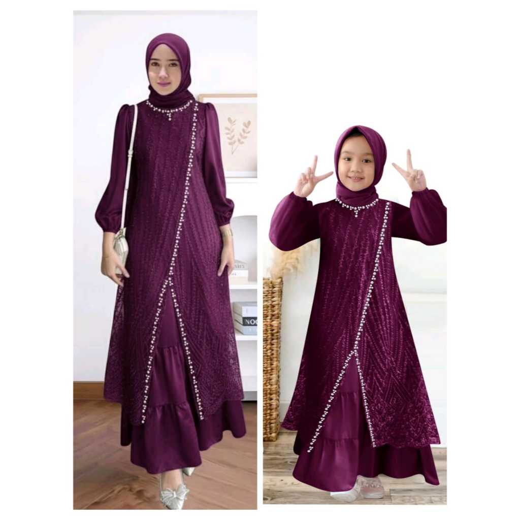 MAXI MAUDY KID DAN DEWASA , GAMIS BUAT PESTA DAN KONDANGAN , LAGI PROMO DAN BISA COD, TERSEDIA UKURA