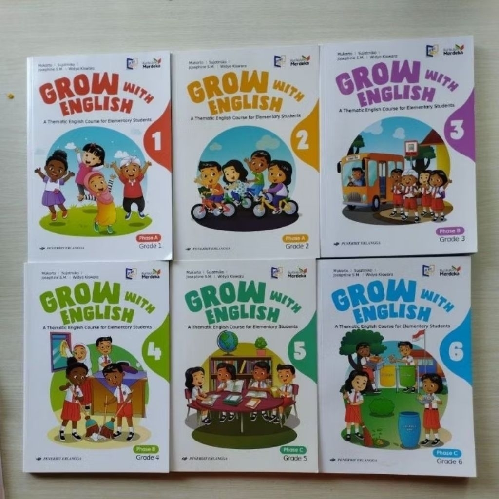 GROW WITH ENGLISH (BAHASA INGGRIS) KELAS : 1,2,3,4,5,6 , ERLANGGA