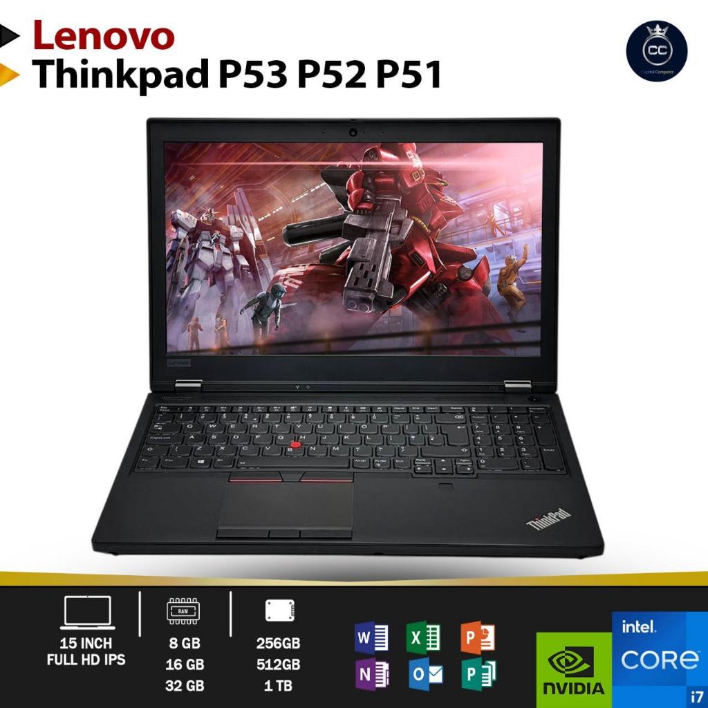 Laptop 15 Inch Lenovo Thinkpad P54 | P53 | P52 | P51 | P50 Intel I7 / I5 / XEON RAM 32GB 512GB NVIDI