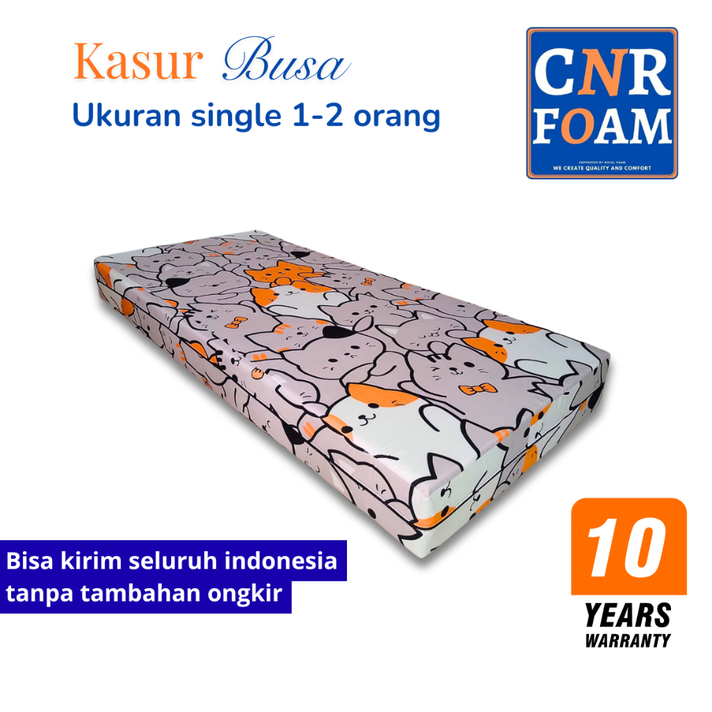 Kasur busa CNR foam density 20, busa yellow/green tebal 15cm,20cm, ukuran single 1 orang