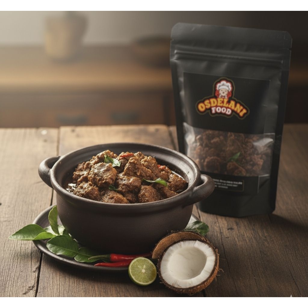 RENDANG DAGING SAPI HALAL ASLI PADANG HOMEMADE  500 GR | RENDANG DAGING SAPI KHAS PADANG | RENDANG D