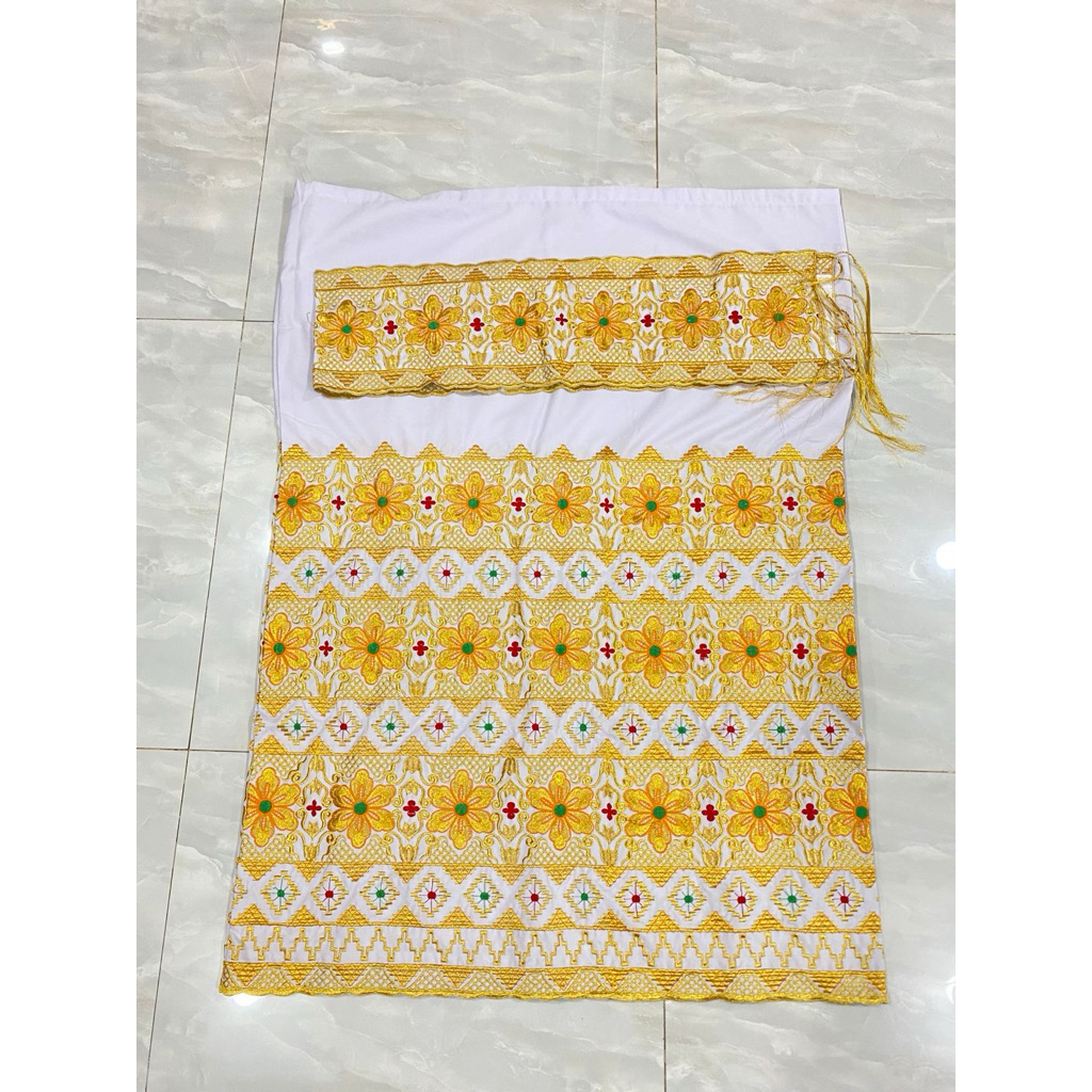 tapis bordir melati putih