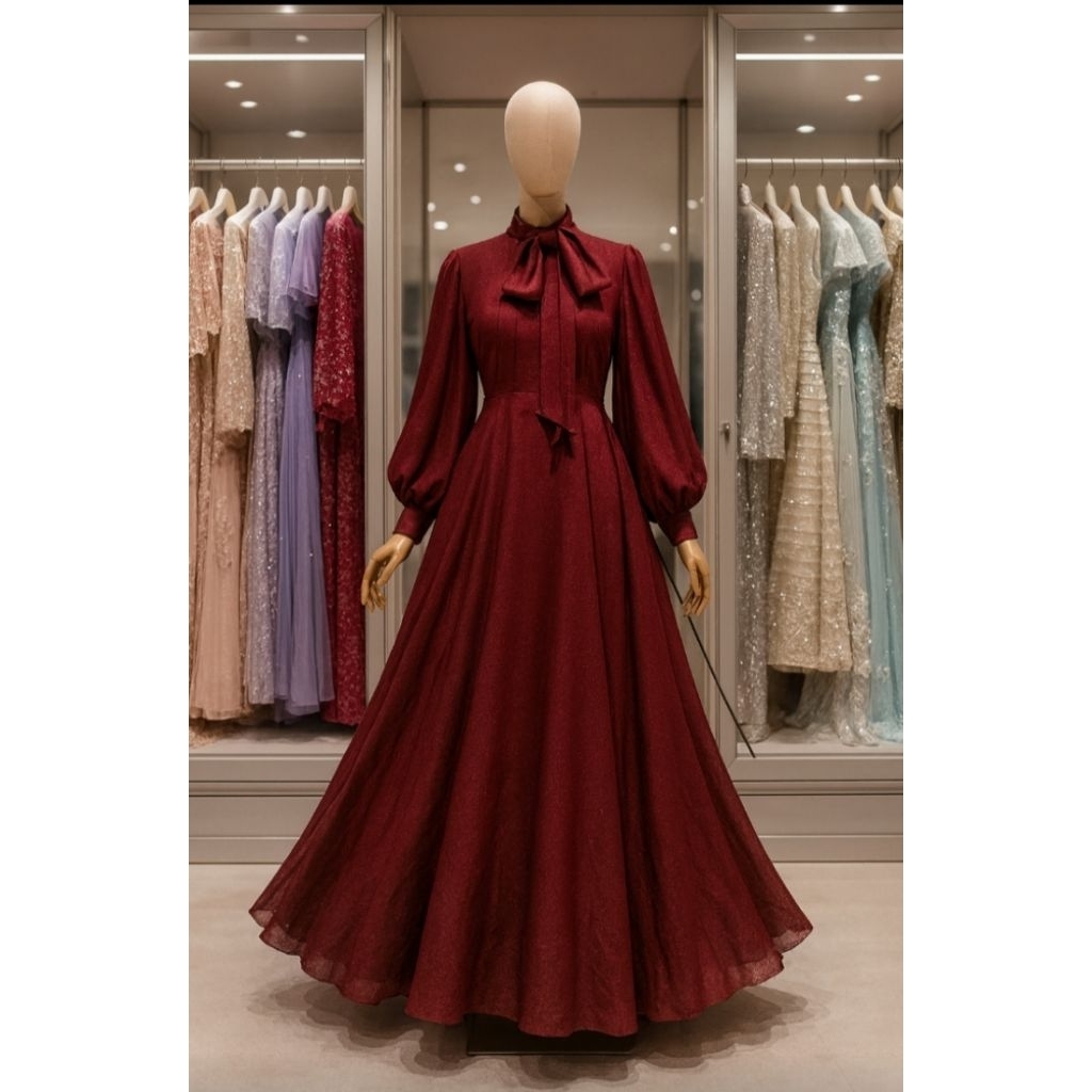 Gamis khusus ukuran JUMBO wanita muslim Lebaran 2026 terbaru , Dress kondangan viral