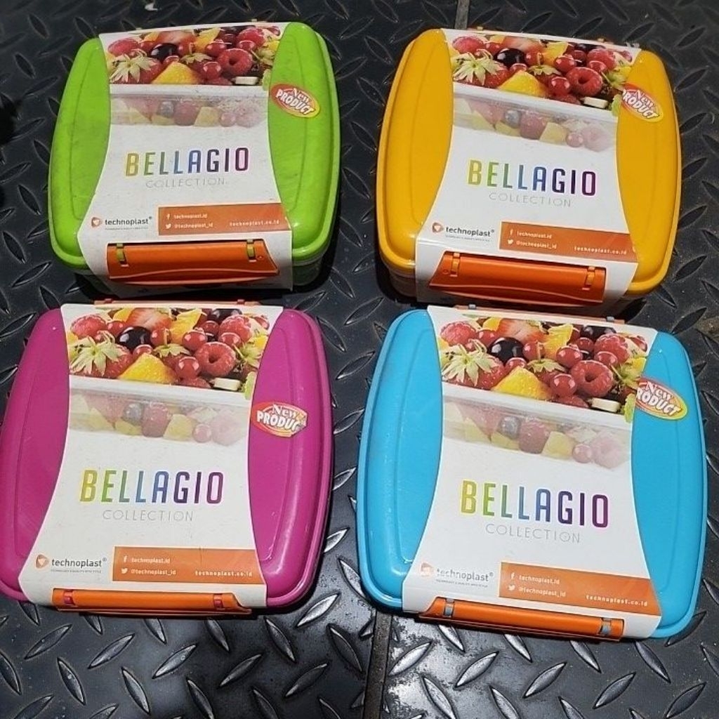 kotak makan siang bekal anak kotak makan plastik snack box bellagio square lunch box 800ml