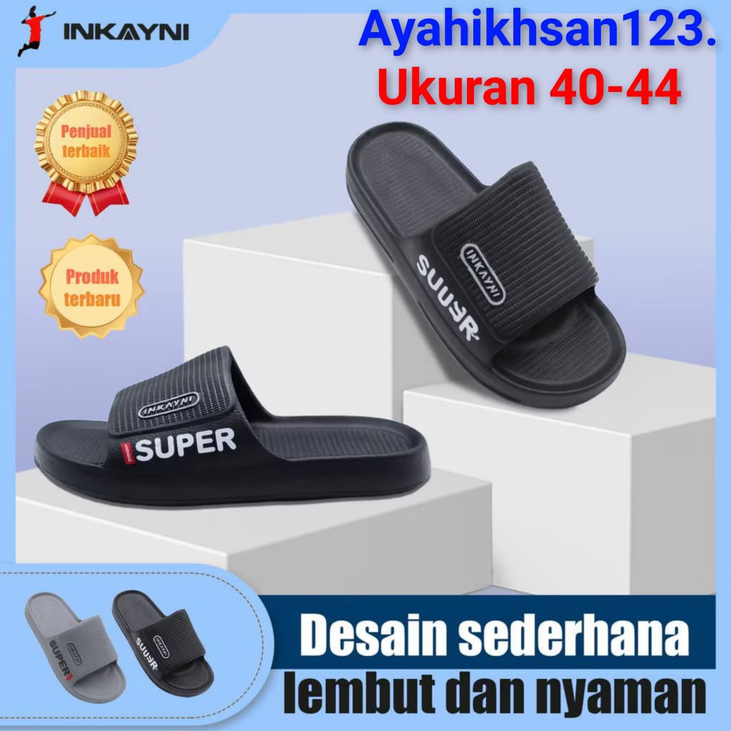 INKAYNI 6171 sandal slop karet pria/laki-laki ukuran 40-45