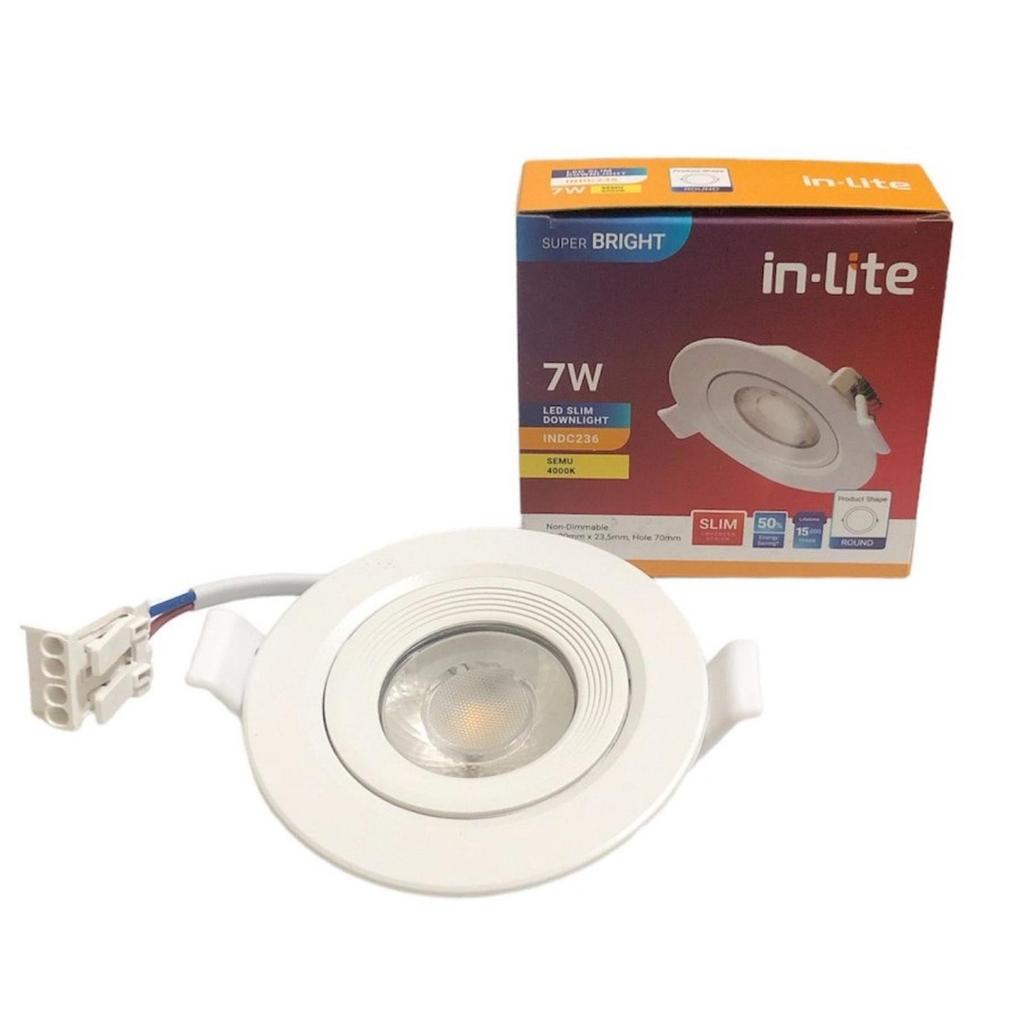 IN LITE LAMPU SPOTLIGHT LED INLITE DOWNLIGHT LED SPOT 7W INDC236 4000K