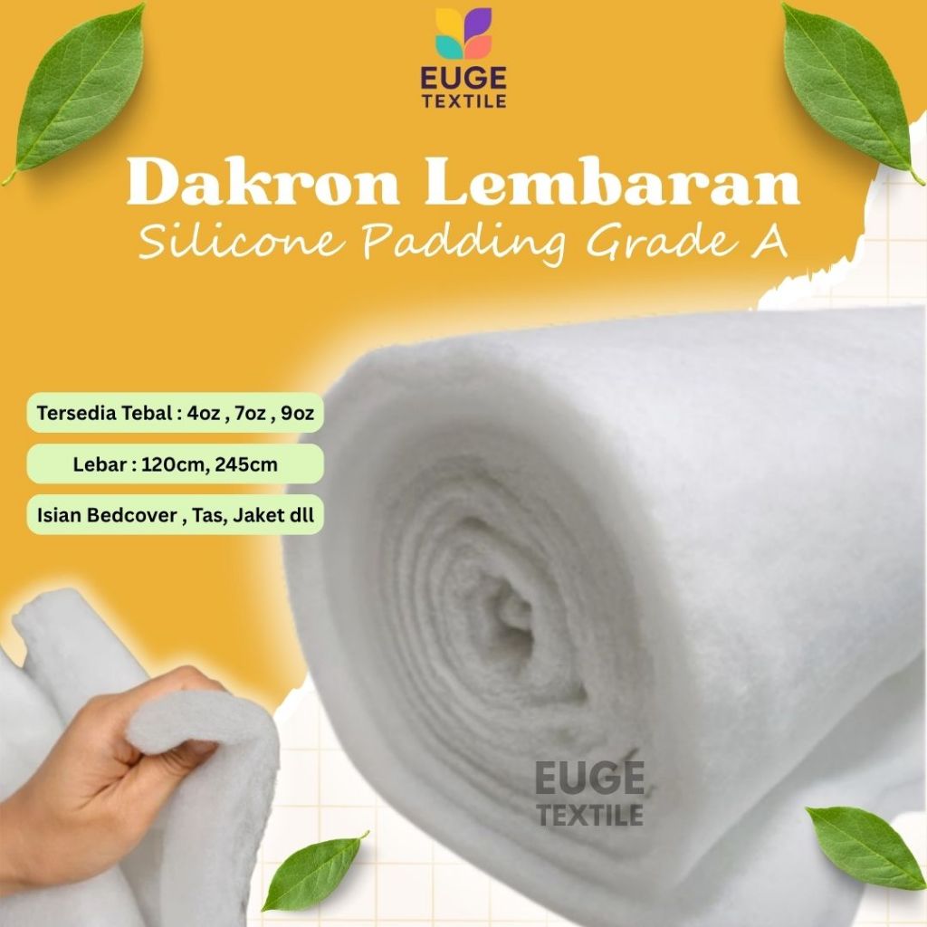 Dakron Lembaran Serbaguna Grade A Lebar 245 cm Isian Bedcover Selimut Jaket Tas Filter Aquarium Dakr