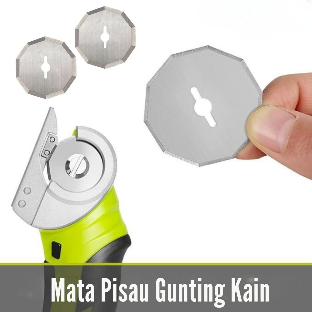 Refill Pisau Bulat for Rotary Cutter Pemotong Kain Refil Mata Pisau Baja Mesin Potong Kain Baterai