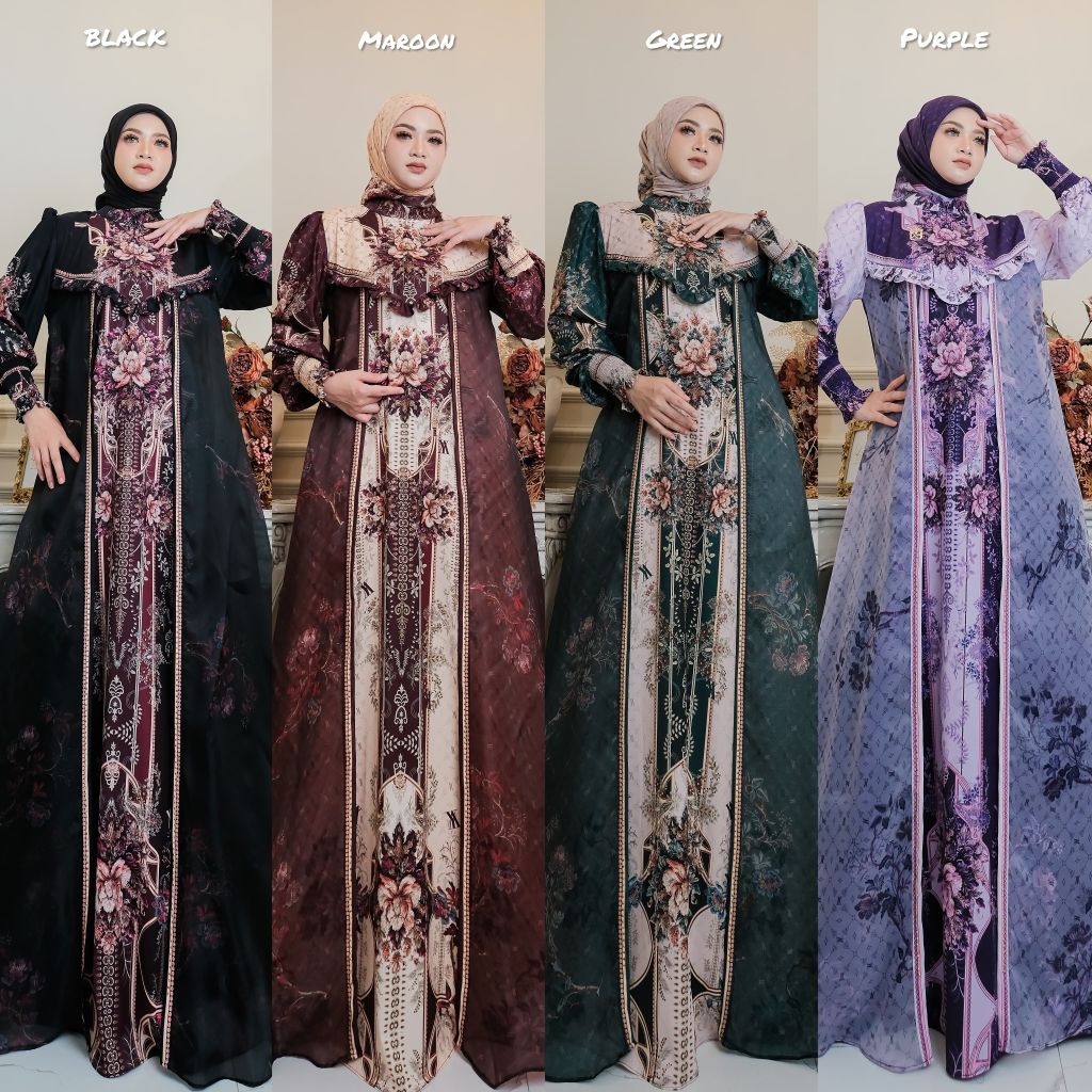 bisa cod alya syari dalia series by alya syari gamis set lebaran alya
