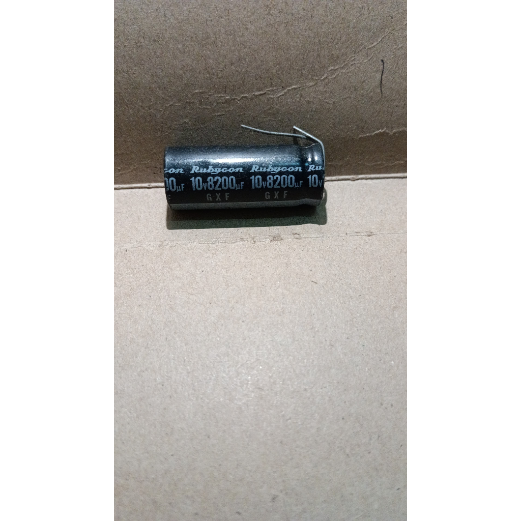 6075 kapasitor elco 8200uf 8200 uf 10v 10volt 10 volt rubycon