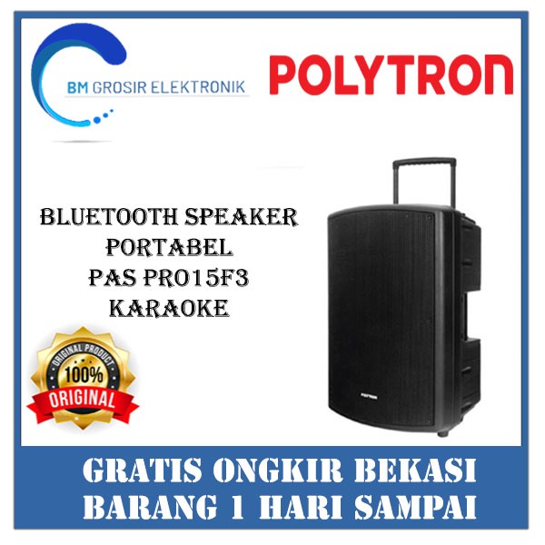 POLYTRON SPEAKER PASPRO 15F3 SPEAKER PORTABEL KARAOKE ORIGINAL BRAND
