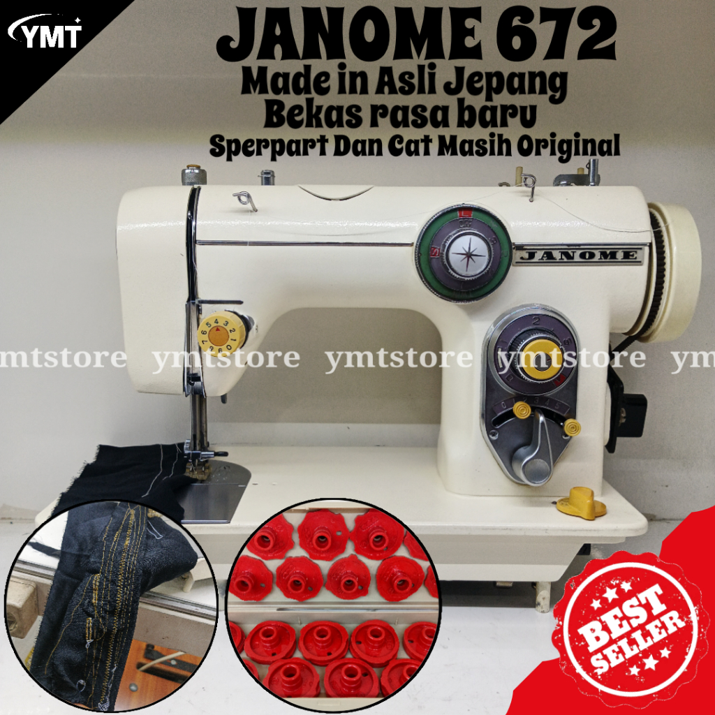 Mesin Jahit Portable Janome 672 Asli Jepang Second
