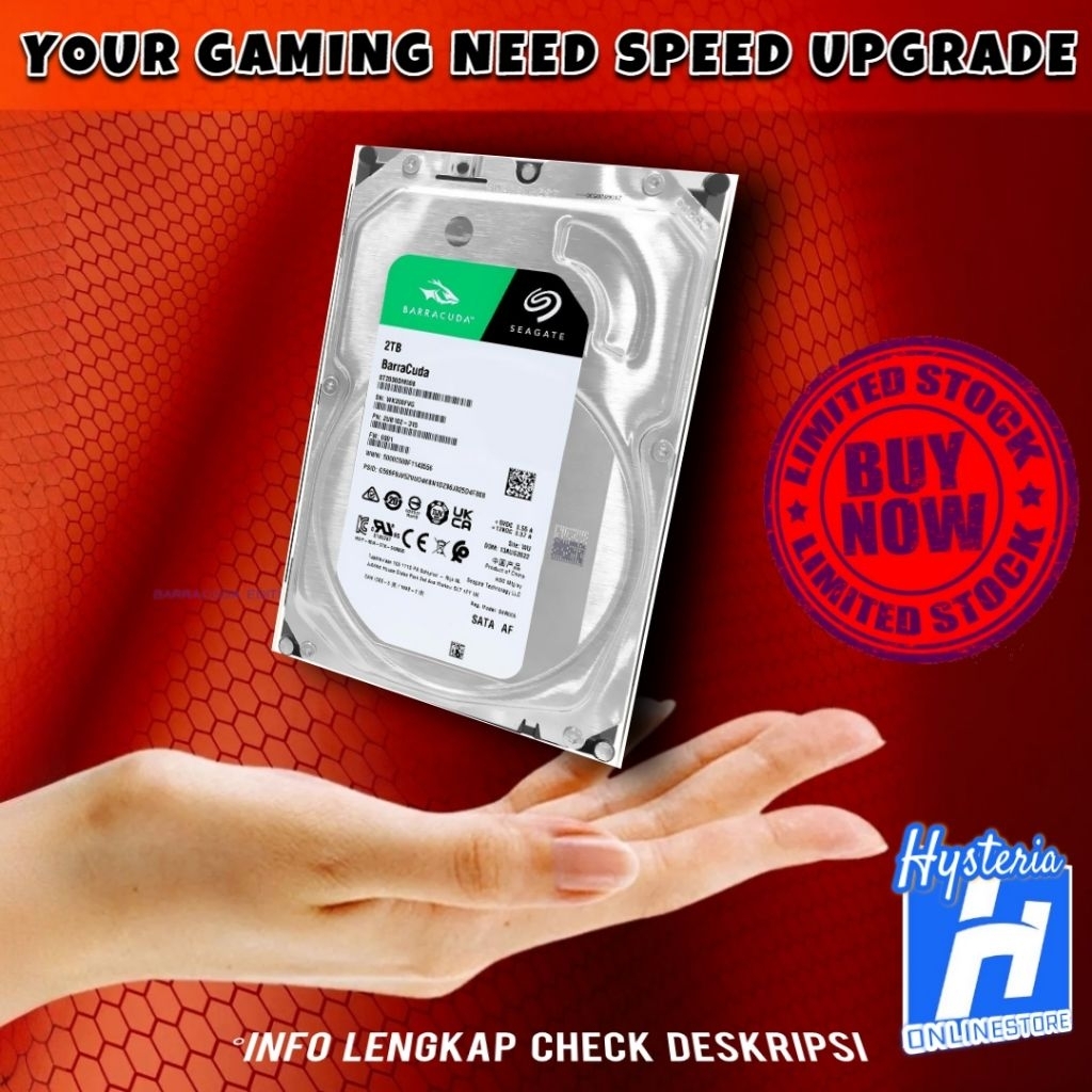 Hardisk 2Tb 7200RPM | HDD Harddisk Game 2Tb 7200RPM +Orico Enclosure Garansi