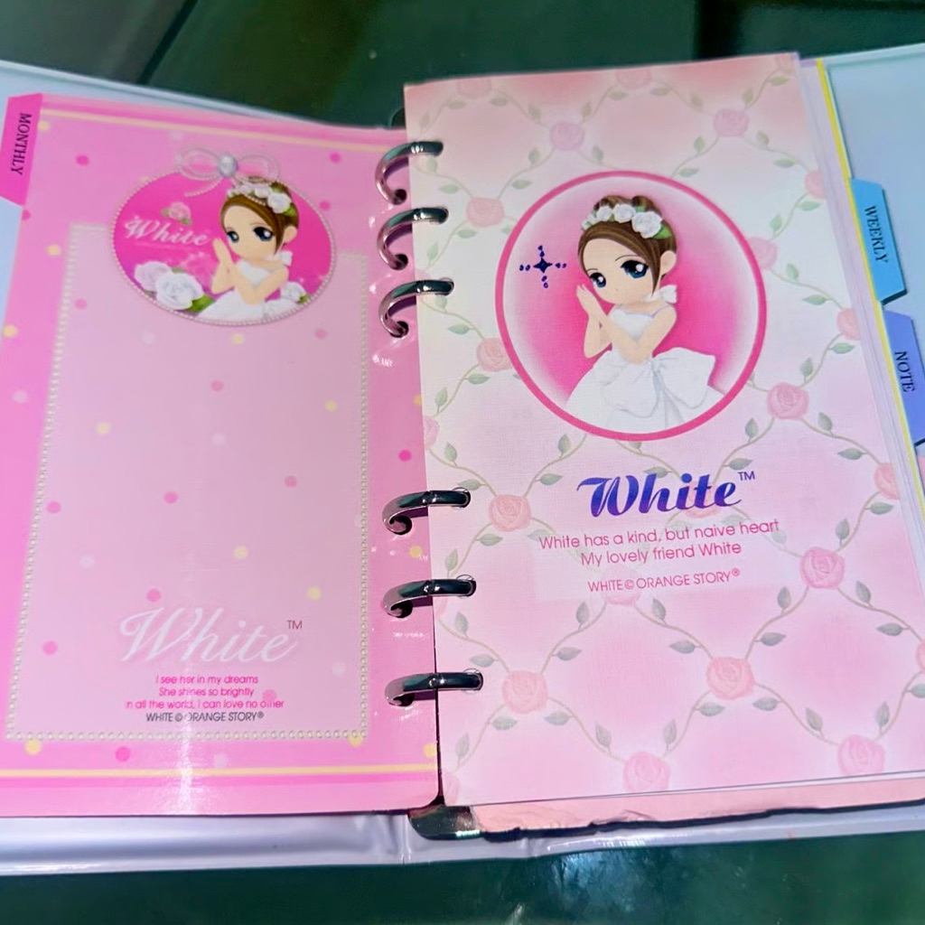 HARGA 1 LEMBAR korea kertas binder orji loose leaf harvest A6 orange story lovely white pink hana