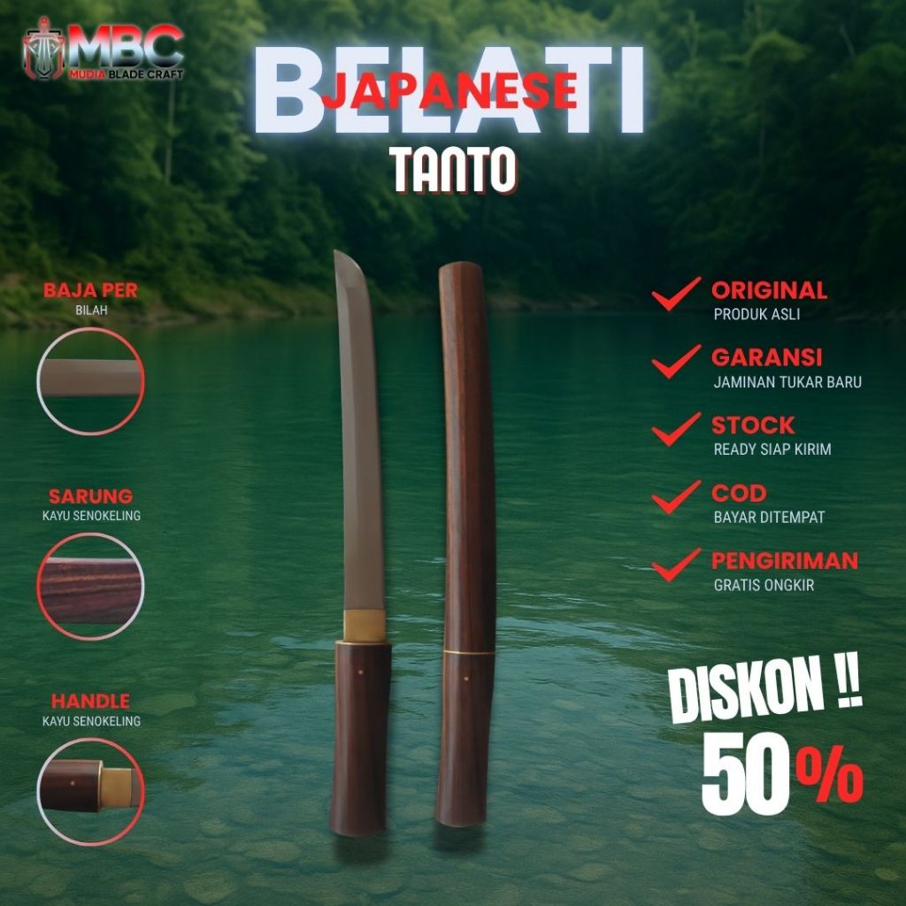 Tanto Knives Baja Polish Miror Senokeling