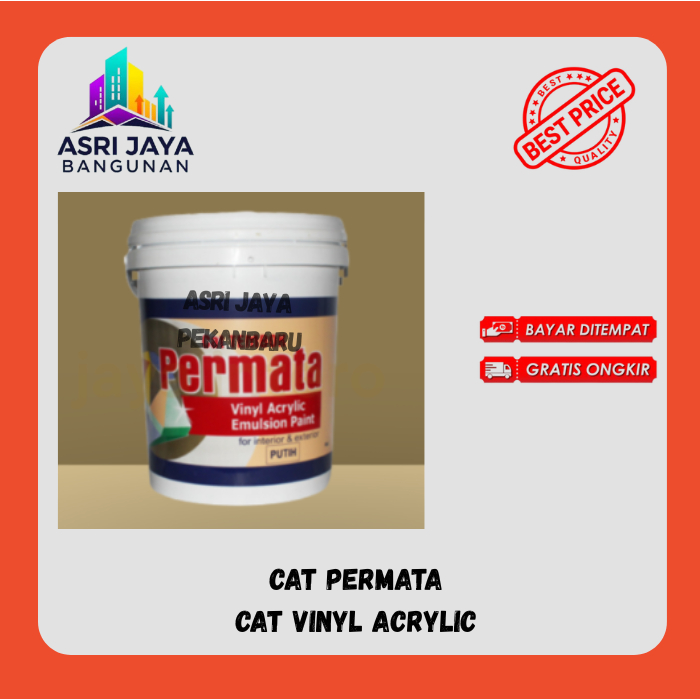 CAT PERMATA 20 KG WHITE TEMBOK / Cat Vinyl Akrilik Permata