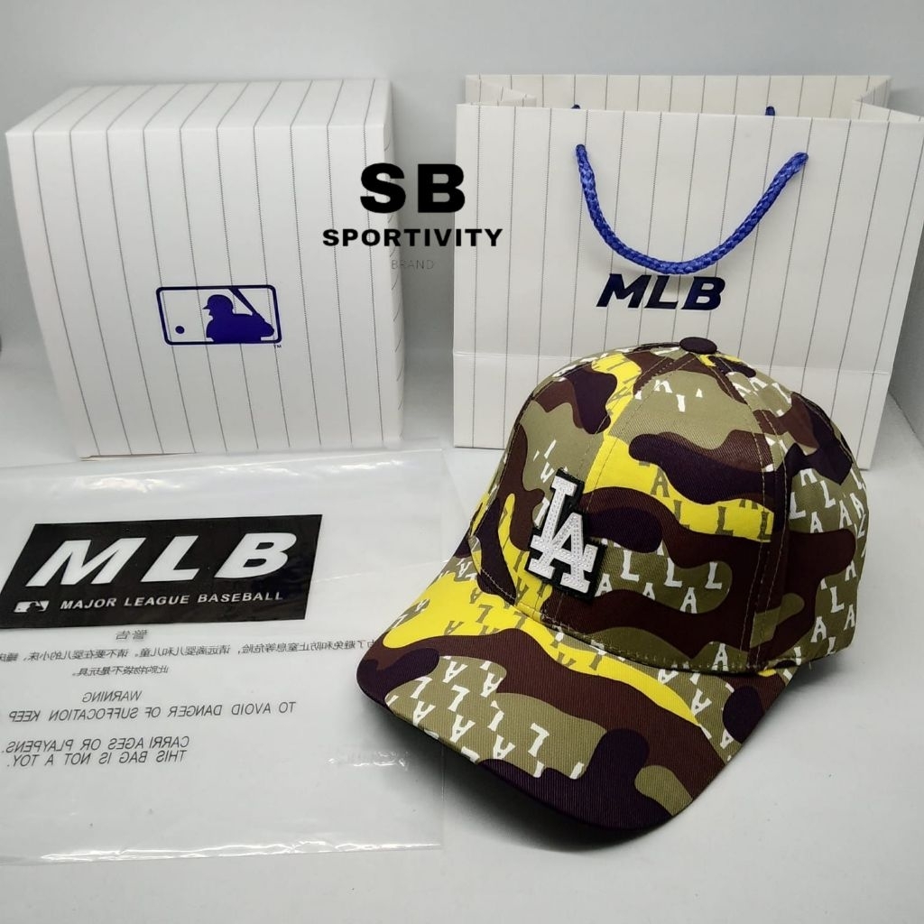 C-349 Topi MLB LA Swamp Monogram Ball Cap Yellow