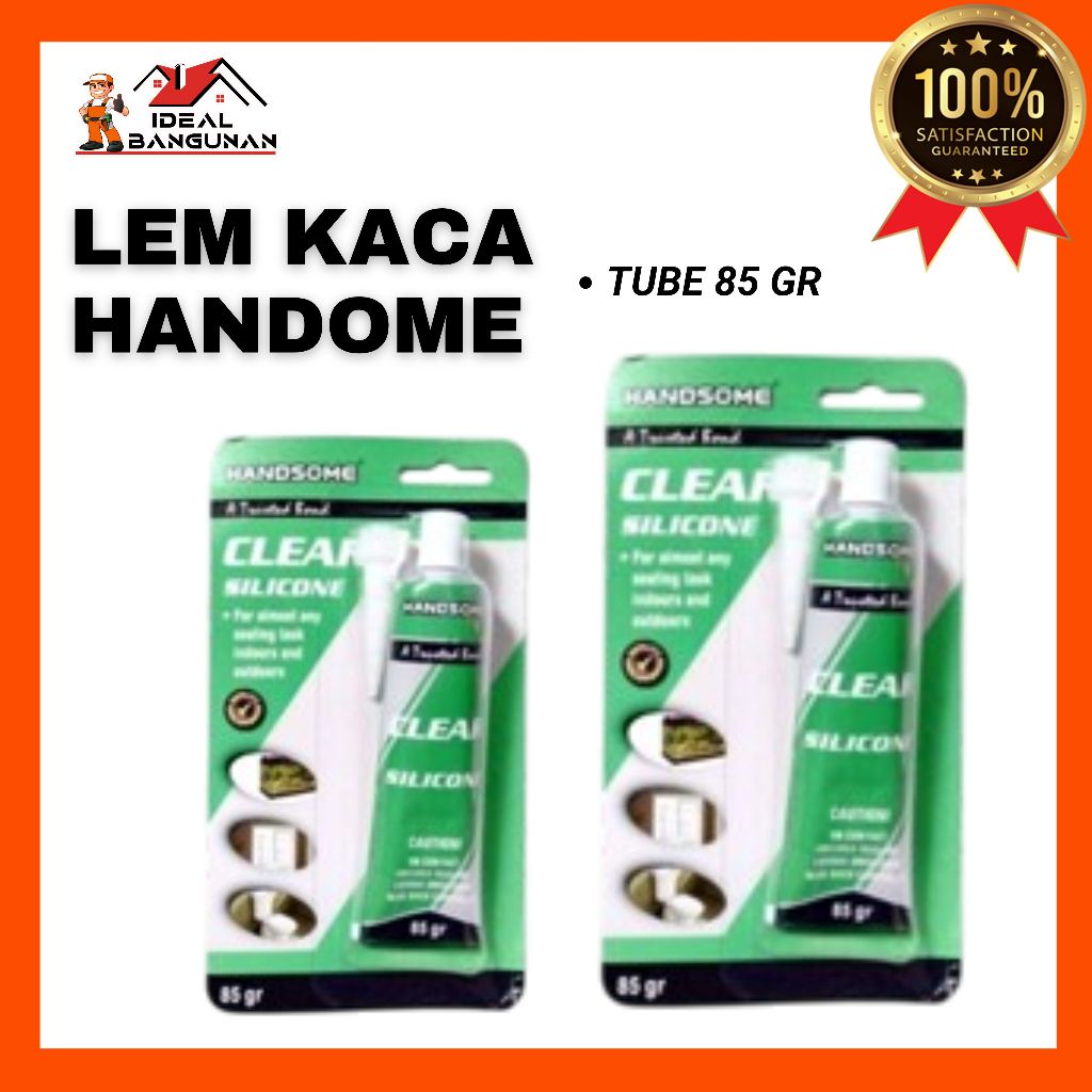 LEM KACA HANDSOME TUBE 85GR | LEM KACA | PEREKAT KACA | LEM LENGKET | LEM MURAH
