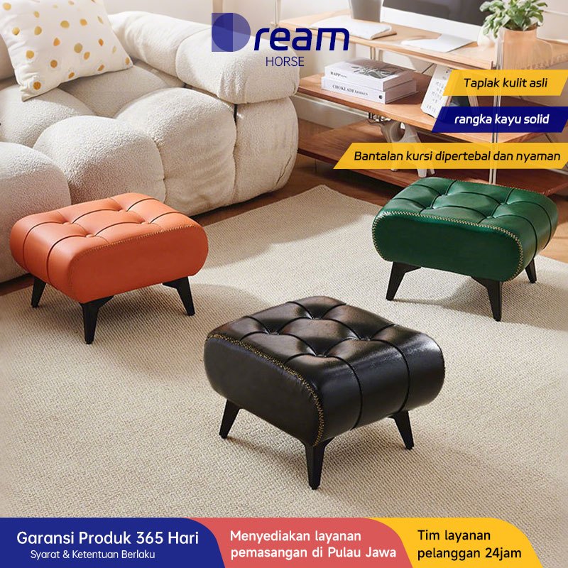 COD Bangku Kulit Ganti Sepatu/Pedal Sofa/Kursi Anak Portabel/Sofa Stool/Sofa Kotak/Sofa Anak