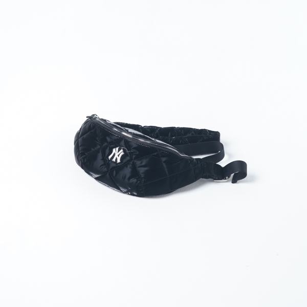 Tas MLB NY SILVER QUILTED BLACK WAIST BAG 100% ORIGINAL