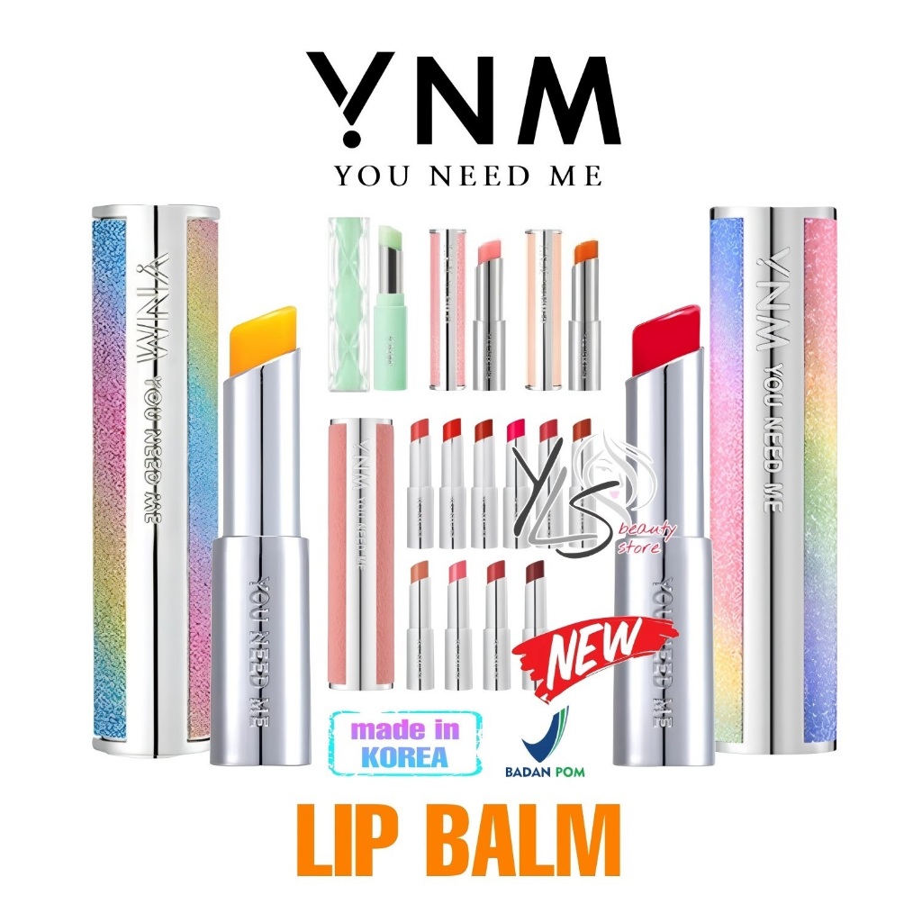YNM YOU NEED ME LIP BALM KOREA - BPOM - YNM RAINBOW UNICORN HONEY CANDY POP GLOW MELTING GLOSS BALM