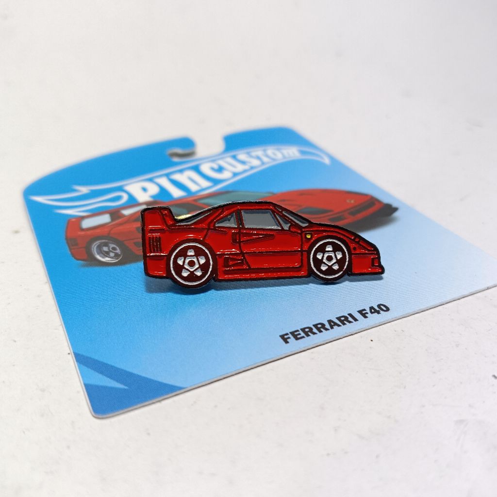 Pin/ Bros Model Diecast FERRARI F40 merah