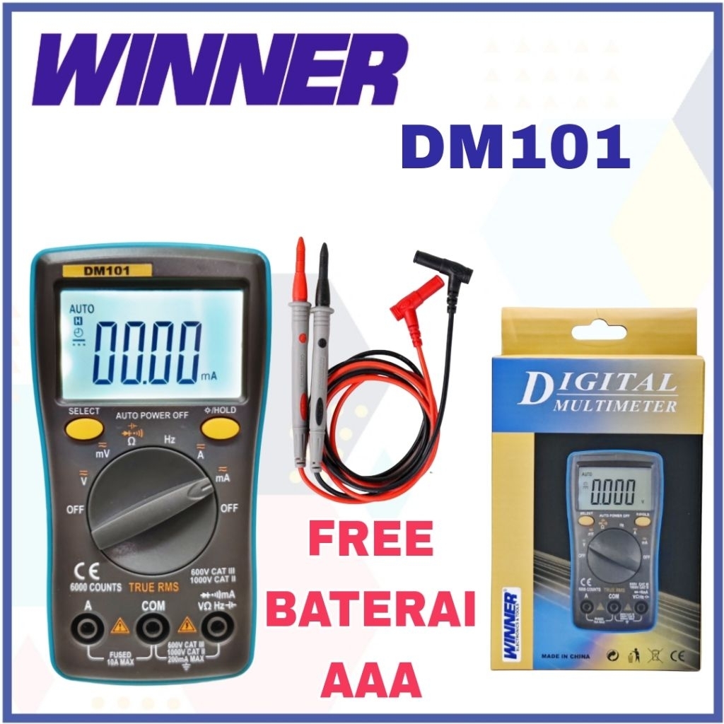Tester Digital - AVO meter - Multimeter Winner DM101
