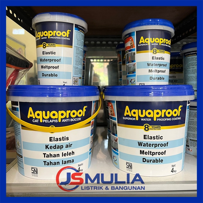 AQUAPROOF CAT PELAPIS ANTI BOCOR 4KG WARNA ABU & PUTIH