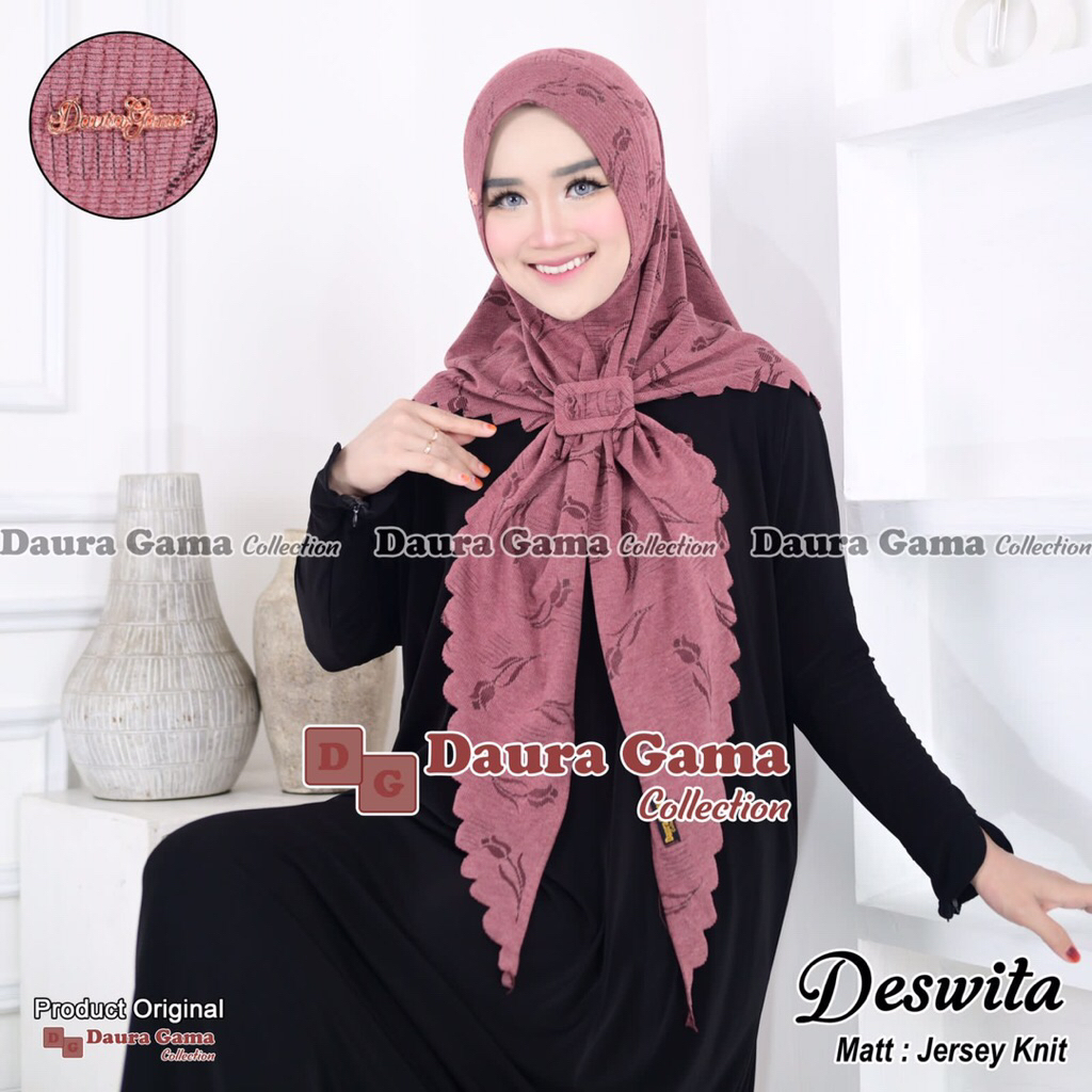 Hijab Instan Daily - Segitiga Gesper Jersey Knit-Jilbab Knit Viral Terbaru By DauraGama