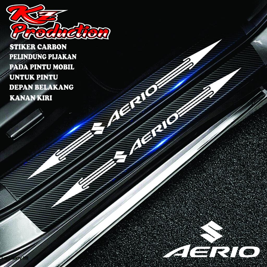 COD Cutting stiker Sill Plate Mobil Aerio Stiker Pijakan Pintu Mobil Suzuki Aerio