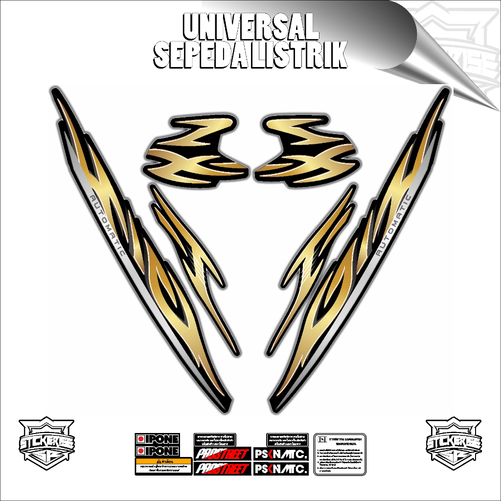 Variasi Sepeda Listrik Keren / Sticker Sepeda Listrik Viral / Modif Sepeda Listrik / Stickerise24