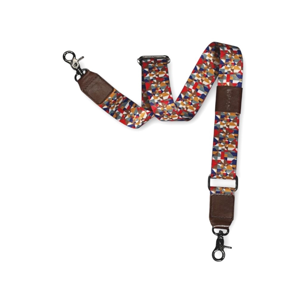 Radoce Bags - Longstrap tas kombinasi kulit - Tas Kulit Sapi Asli - Abstrak motif