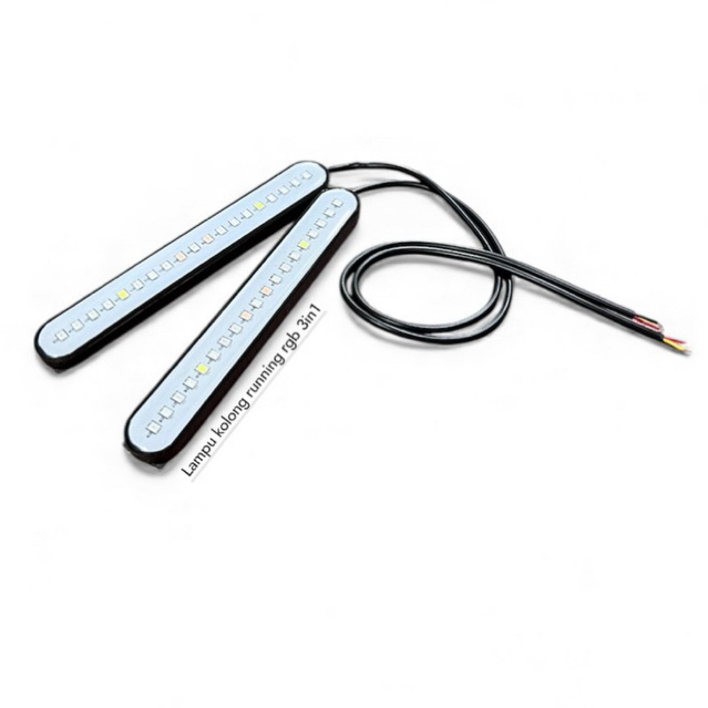 LAMPU KOLONG RUNNING LED 38MATA RUNNING RGB FLASH STOPLAMP SEPASANG MOTOR MOBIL