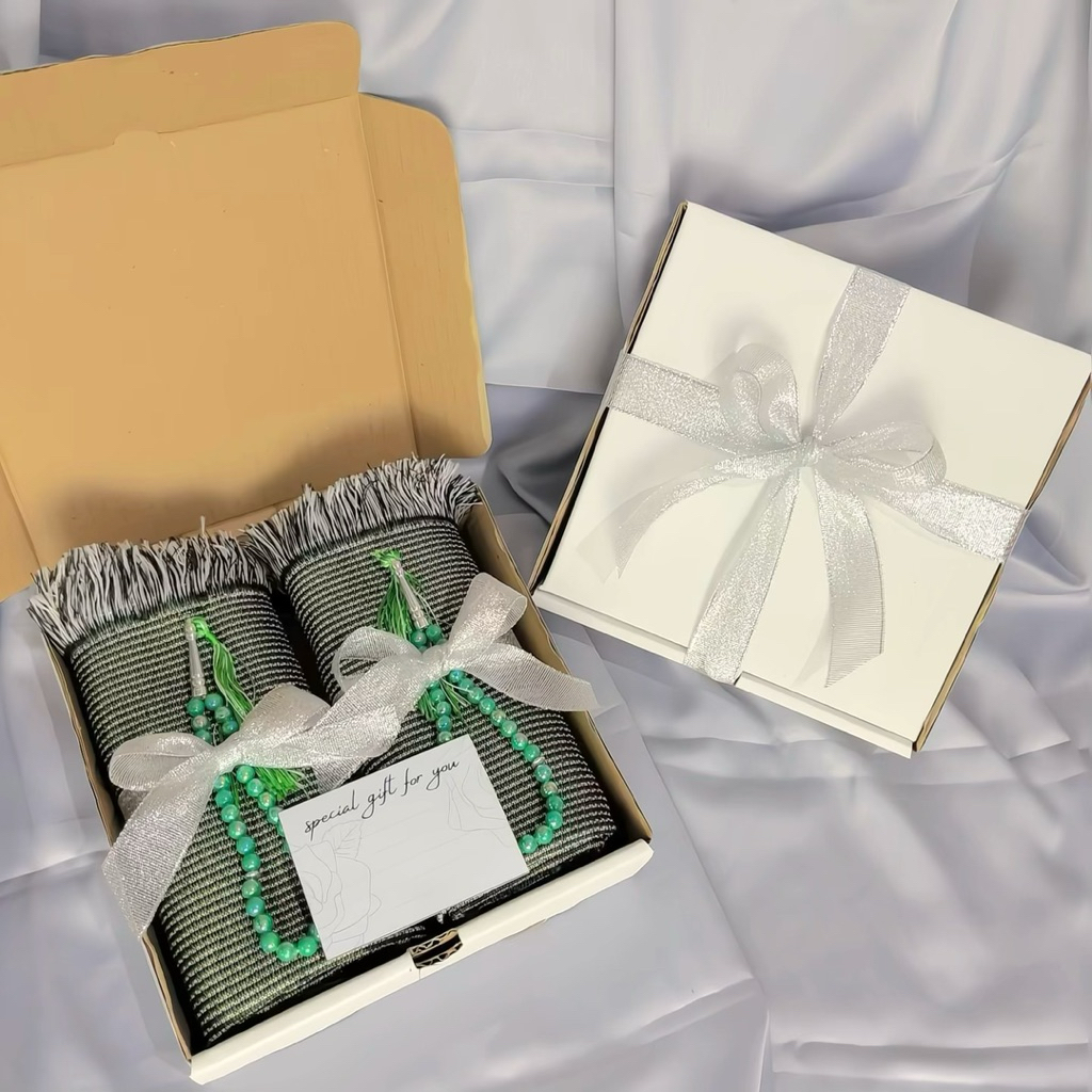 YNK GIFT Set hampers sajadah couple pernikahan | Gift Box Hadiah pernikahan sajadah couple | Set kad
