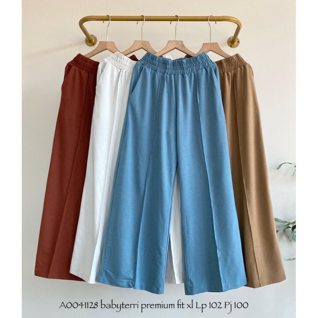 Kulot wanita bahan kaos babyterry fit xl