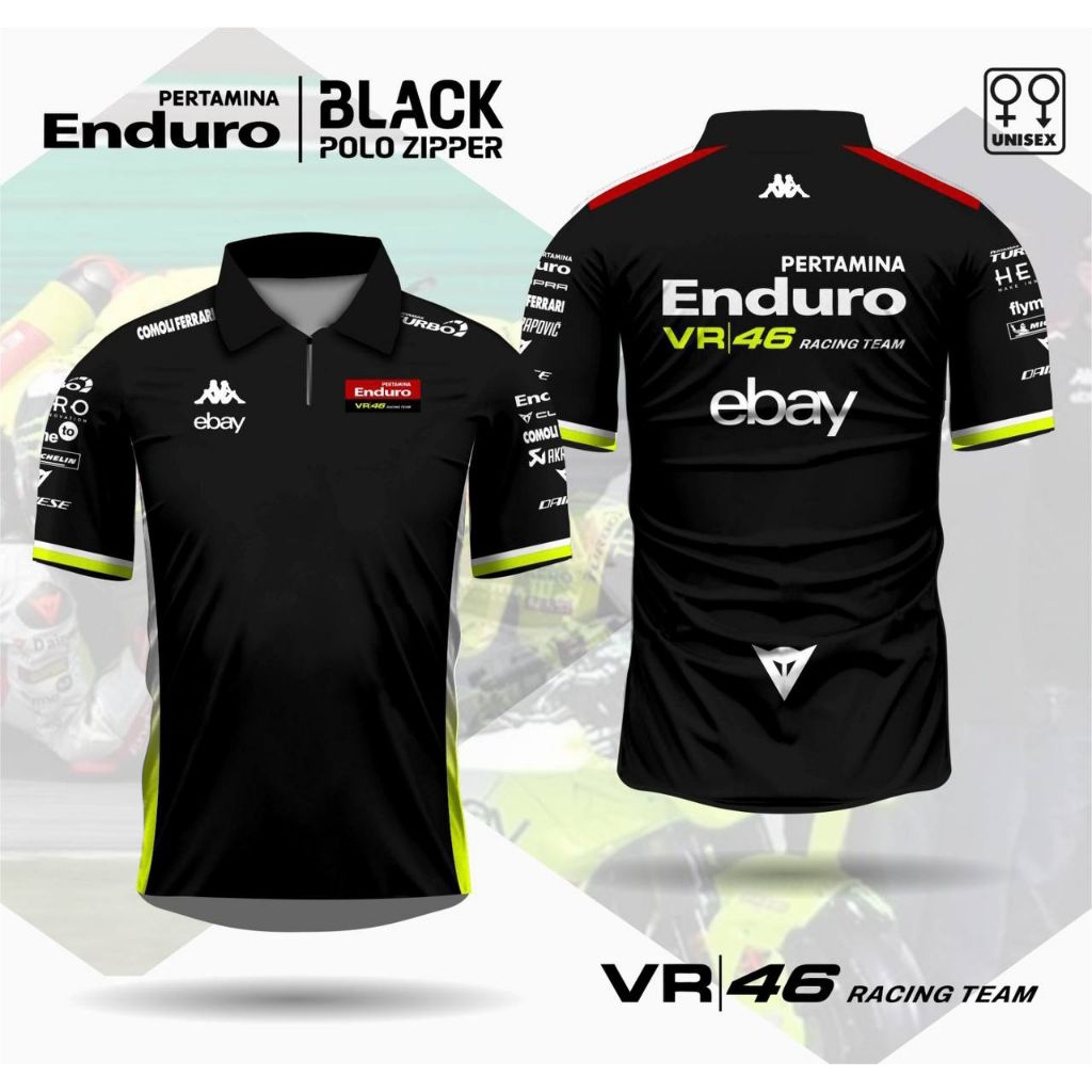 Jersey Crew Enduo VR46 moto GP terbaru / kaos polo VR46 Enduro team Terbaru