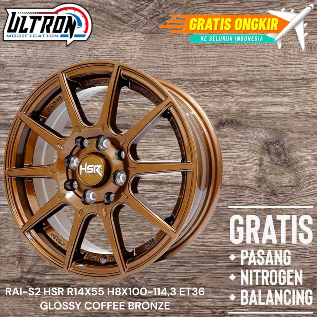 VELG MOBIL R14 HSR RAI S2 PELEK RING 14 MOBIL KARIMUN MIRAGE PICANTO AVANZA XENIA