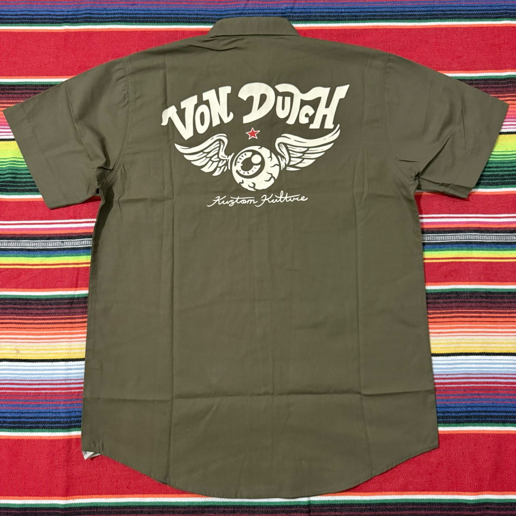 KEMEJA WORKSHIRT - VON DUTCH - HIJAU