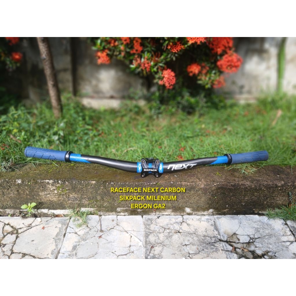 handlebar raceface next carbon dan handgrip ergon ga2 stem sixpack milenium 35 part sepeda mtb xc en