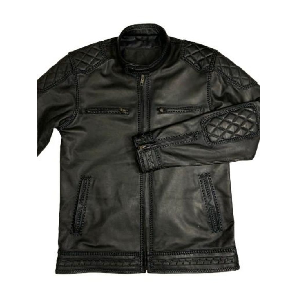 (BISA COD) jaket kulit sulam original asli kulit 100%