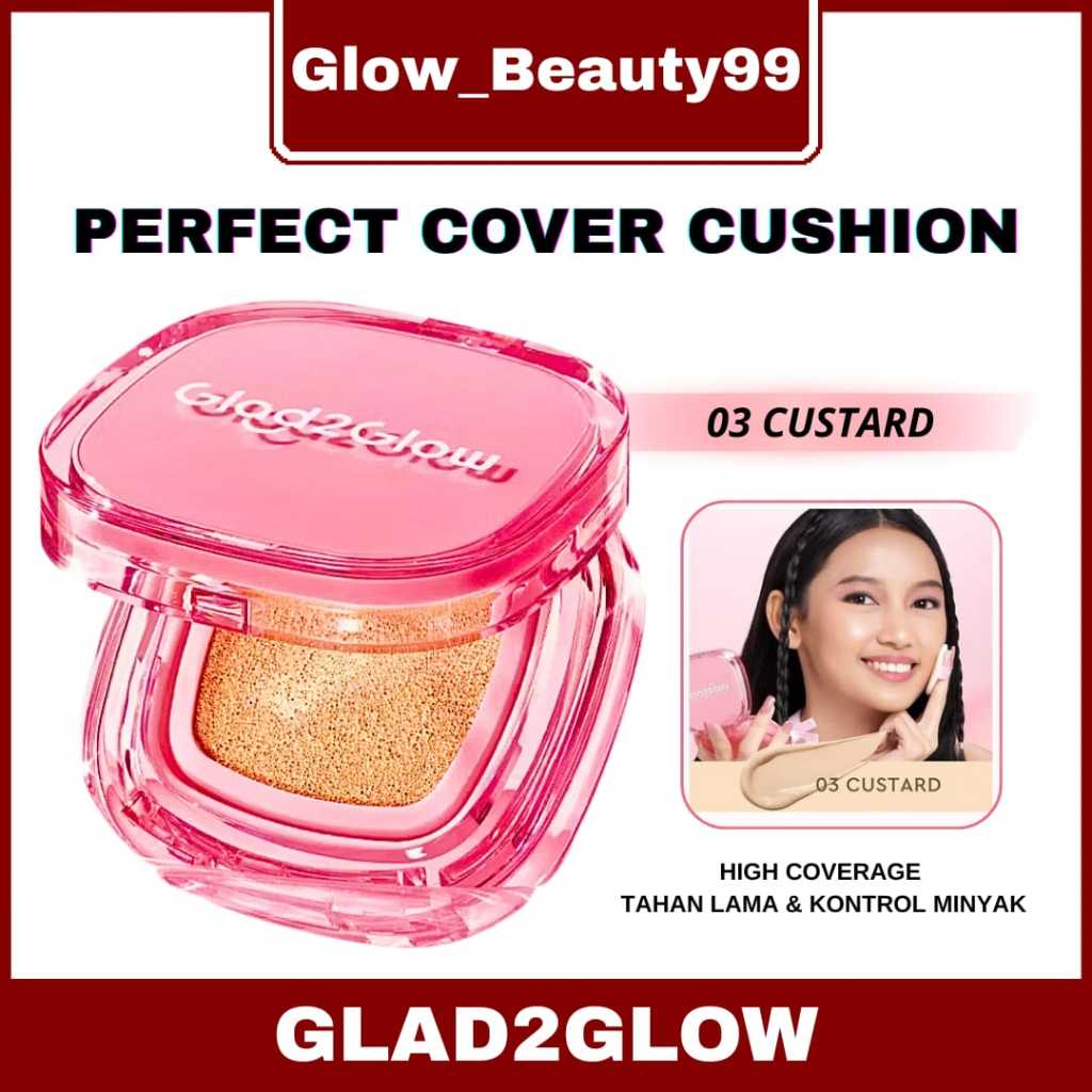 GLAD2GLOW PERFECT COVER CUSHION 03 CUSTARD | Cushion G2g Shade 03 CUSTARD