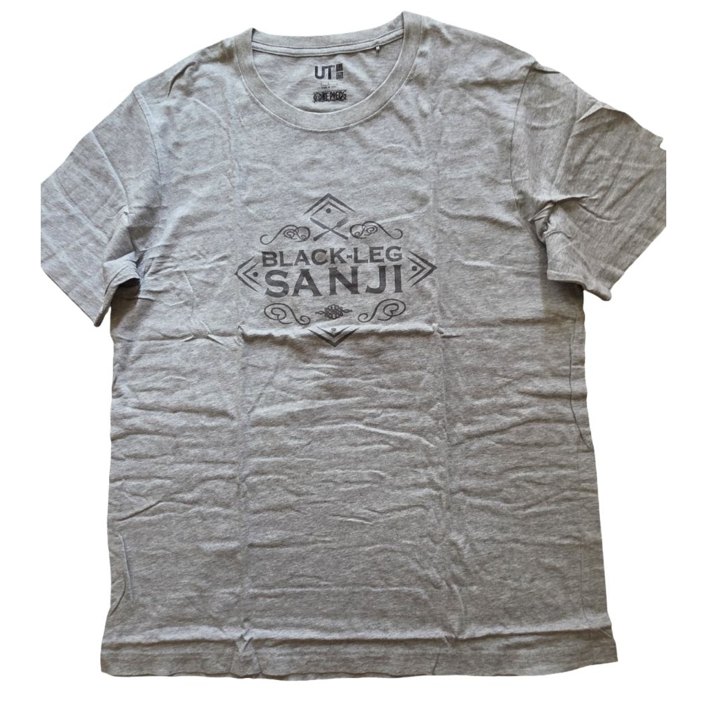 Kaos Uniqlo UT X One Piece Black Leg Sanji Size L