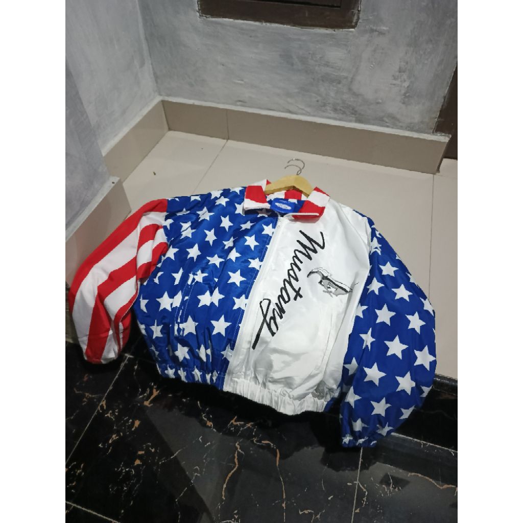 Windbreaker FORD Mustang America flag not ellesse, sergio tacchini