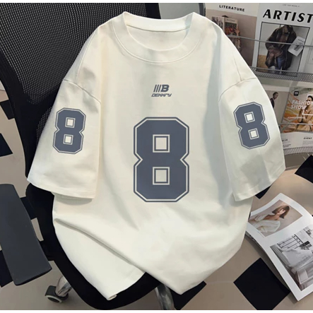 Kaos Pria Oversize Angka 8 Diskon Toko Baru