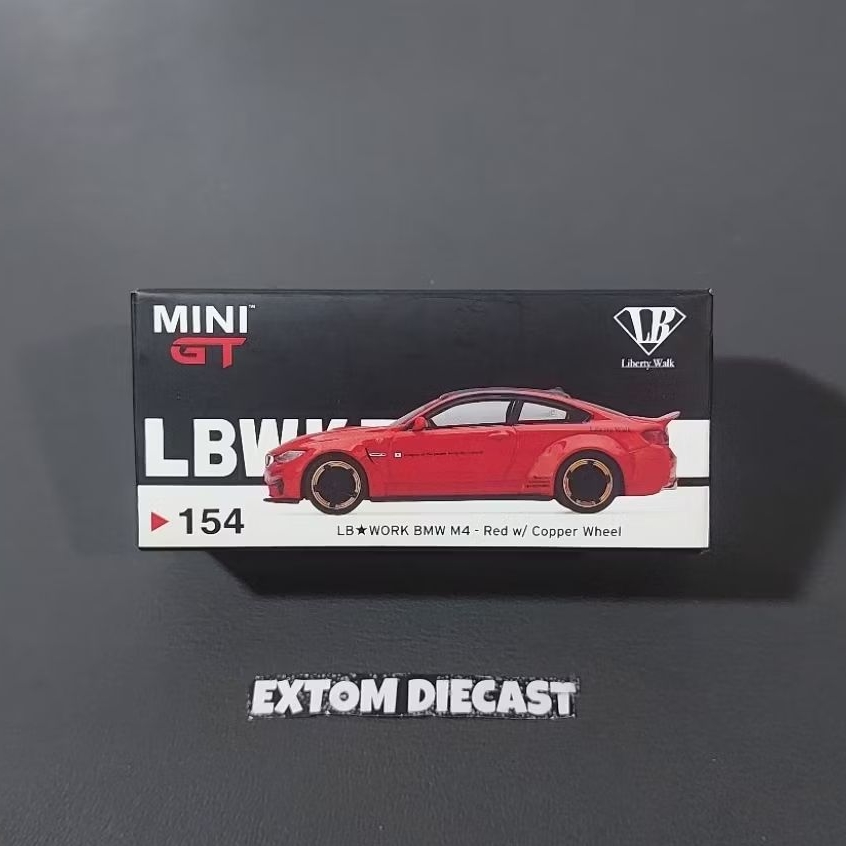 Mini GT 154 BMW M4 LBWK Red/Copper Wheels (NO SEALED)