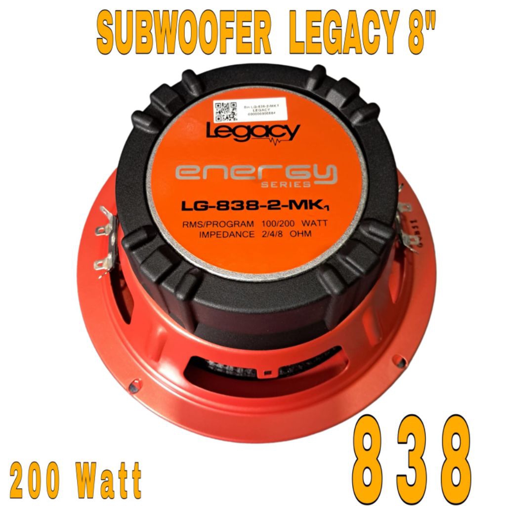 Legacy subwoofer 8 Inch Series 838-2 MK Speaker Subwoofer Legacy 8"